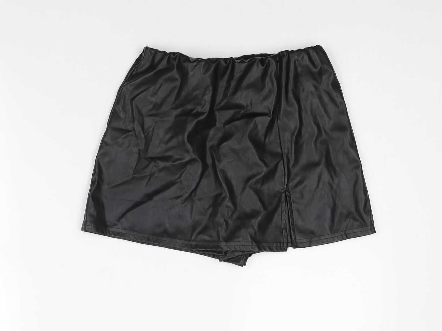 Missguided Womens Black Polyamide Skort Skirt Size 12