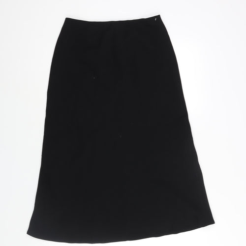 Marks and Spencer Womens Black Polyester A-Line Skirt Size 10