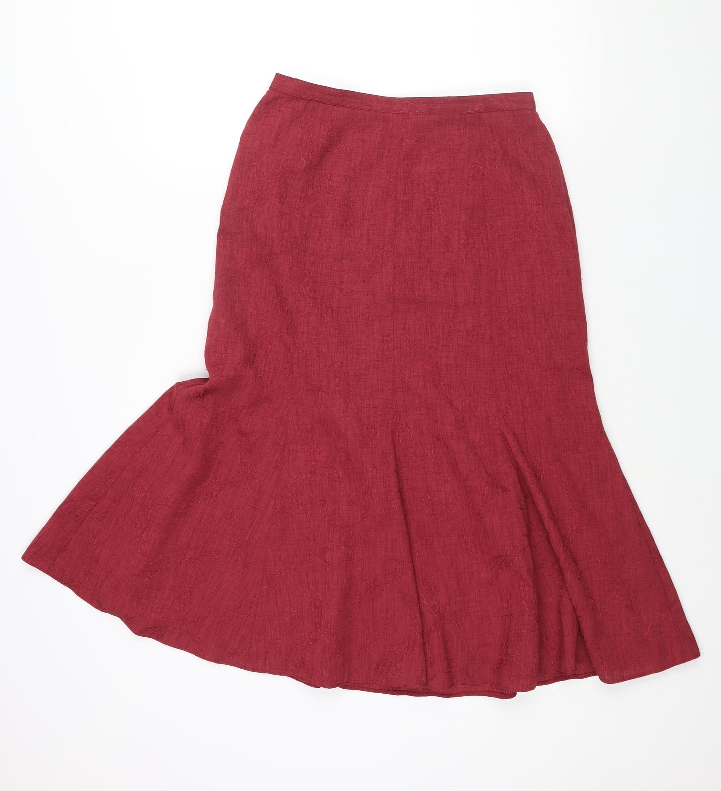 Eastex Womens Red Polyester Trumpet Skirt Size 10 Zip