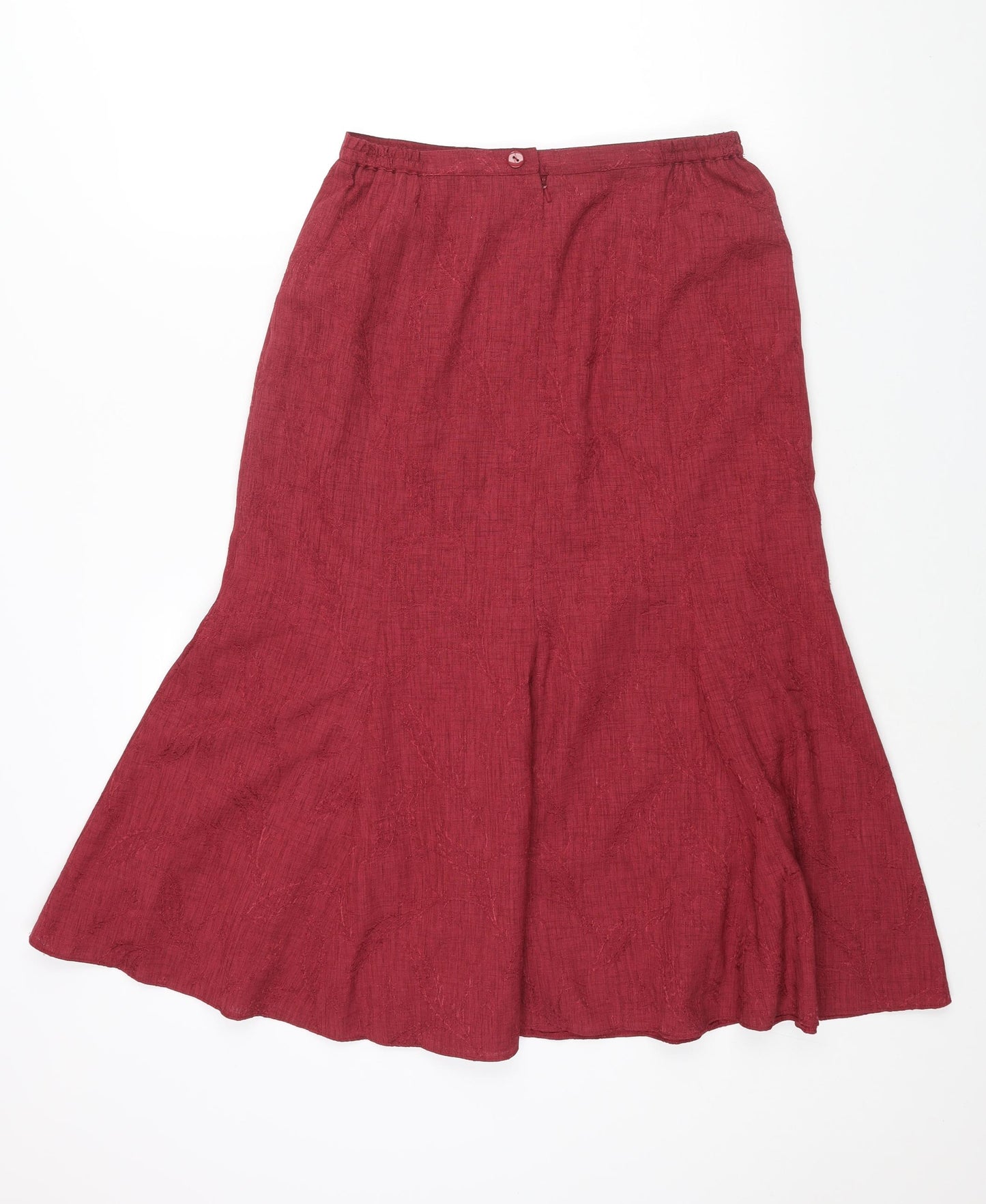 Eastex Womens Red Polyester Trumpet Skirt Size 10 Zip