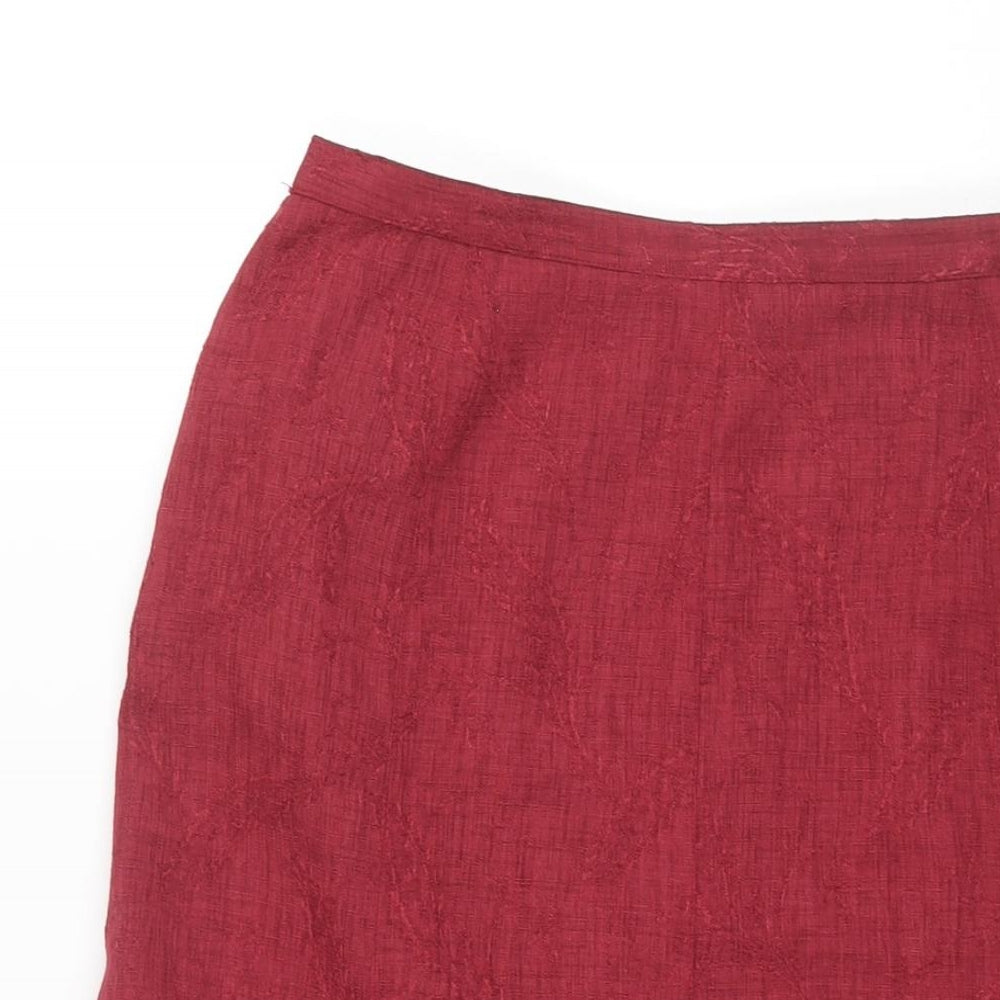 Eastex Womens Red Polyester Trumpet Skirt Size 10 Zip