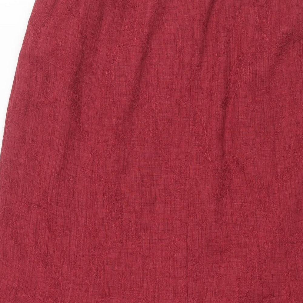 Eastex Womens Red Polyester Trumpet Skirt Size 10 Zip