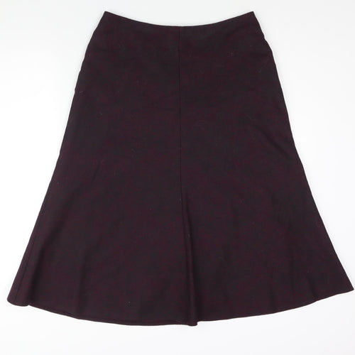 Eastex Womens Purple Polyester A-Line Skirt Size 32 in Zip