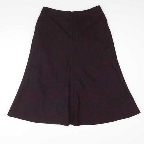 Eastex Womens Purple Polyester A-Line Skirt Size 32 in Zip