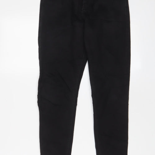 Topshop Womens Black Cotton Skinny Jeans Size 28 in L30 in Regular Zip - Pockets