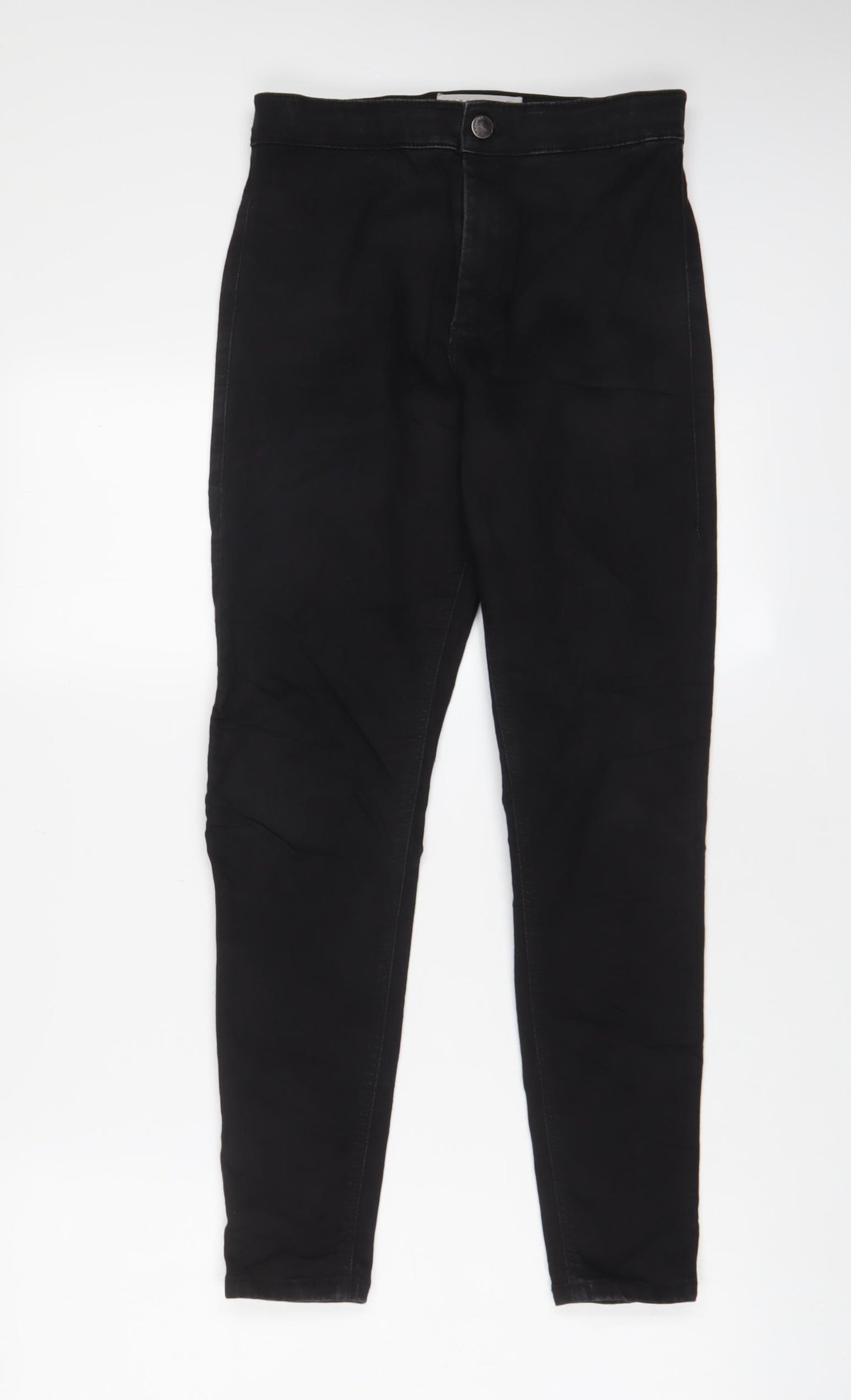 Topshop Womens Black Cotton Skinny Jeans Size 28 in L30 in Regular Zip - Pockets