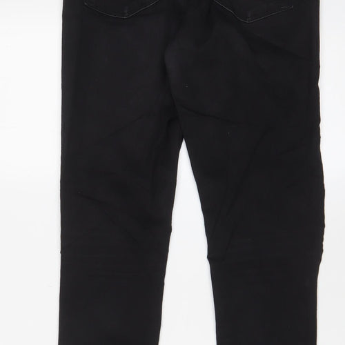 Topshop Womens Black Cotton Skinny Jeans Size 28 in L30 in Regular Zip - Pockets