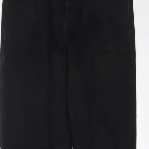 Topshop Womens Black Cotton Skinny Jeans Size 28 in L30 in Regular Zip - Pockets