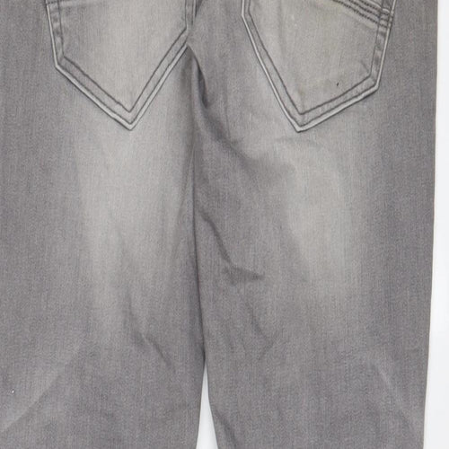 Burton Mens Grey Cotton Skinny Jeans Size 28 in L30 in Regular Zip - Pockets