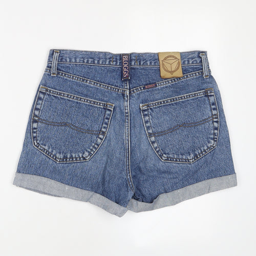 Joe Bloggs Womens Blue Cotton Boyfriend Shorts Size 32 L3 in Relaxed Zip - Pockets