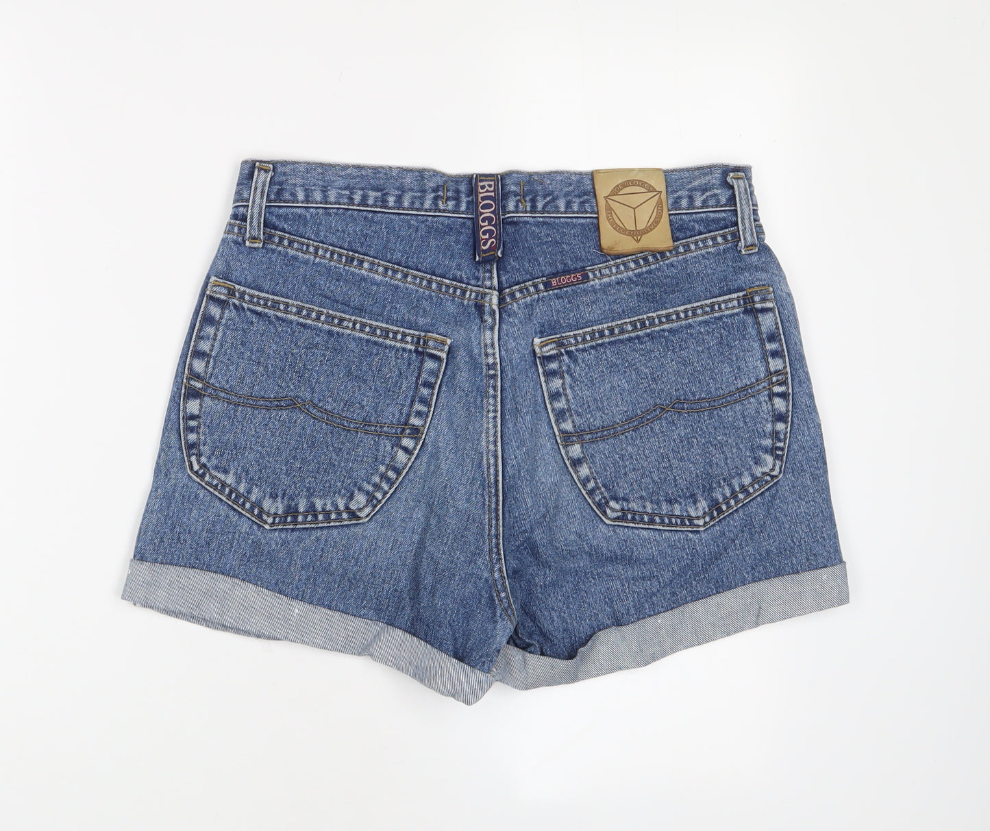 Joe Bloggs Womens Blue Cotton Boyfriend Shorts Size 32 L3 in Relaxed Zip - Pockets