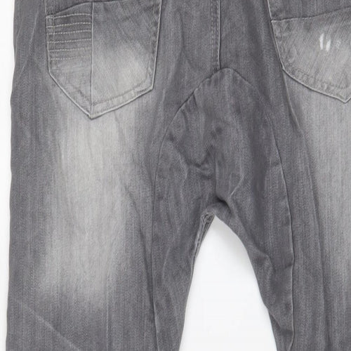 Denim & Co. Mens Grey Cotton Tapered Jeans Size 30 in L30 in Regular Zip - Arc Leg