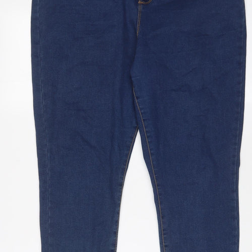 Denim & Co. Womens Blue Cotton Skinny Jeans Size 38 in L28 in Regular Zip