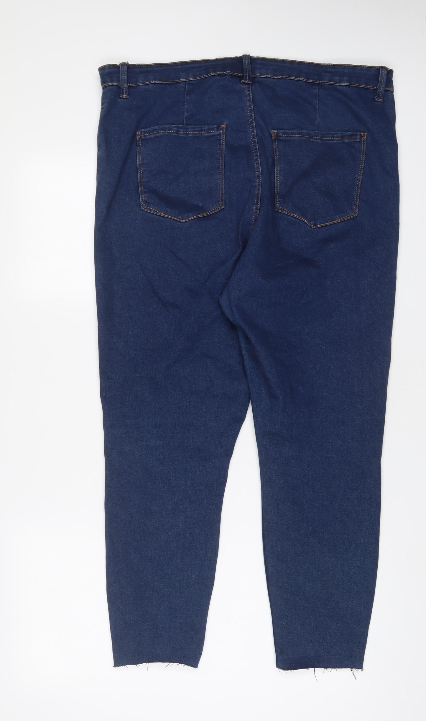 Denim & Co. Womens Blue Cotton Skinny Jeans Size 38 in L28 in Regular Zip
