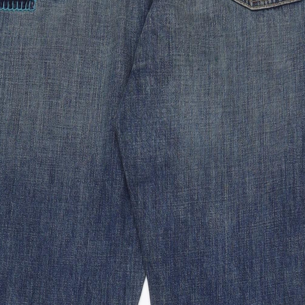 Old Navy Womens Blue Cotton Bootcut Jeans Size 18 L32 in Regular Zip - Pockets