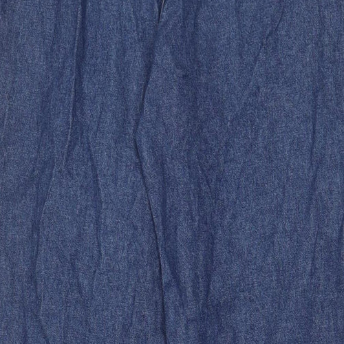 Rebecca Malone Womens Blue Cotton Straight Jeans Size M L28 in Regular - Elasticated waist