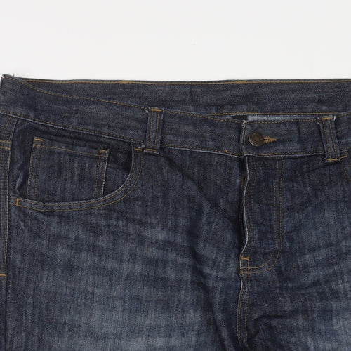 Denim & Co. Mens Blue Cotton Bermuda Shorts Size 38 in L15 in Regular Zip - Pockets