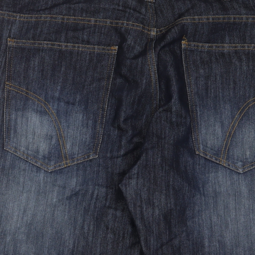 Denim & Co. Mens Blue Cotton Bermuda Shorts Size 38 in L15 in Regular Zip - Pockets