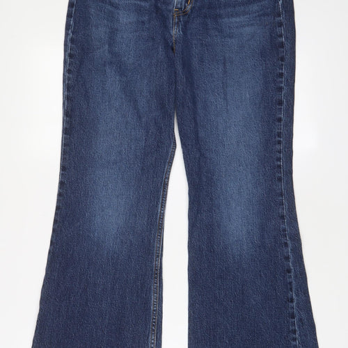 Levi's Womens Blue Cotton Flared Jeans Size 30 in L32 in Regular Zip - Pockets