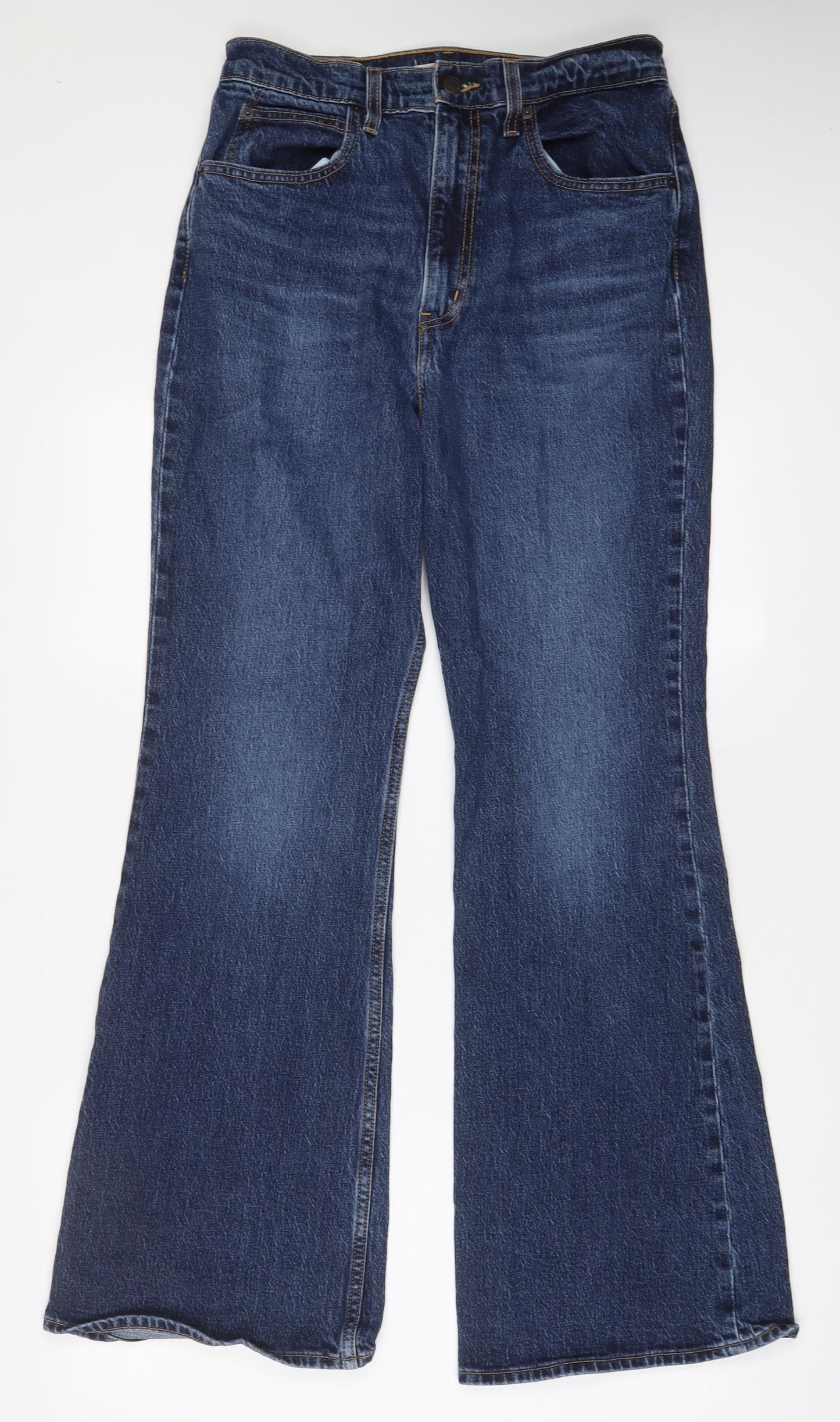 Levi's Womens Blue Cotton Flared Jeans Size 30 in L32 in Regular Zip - Pockets