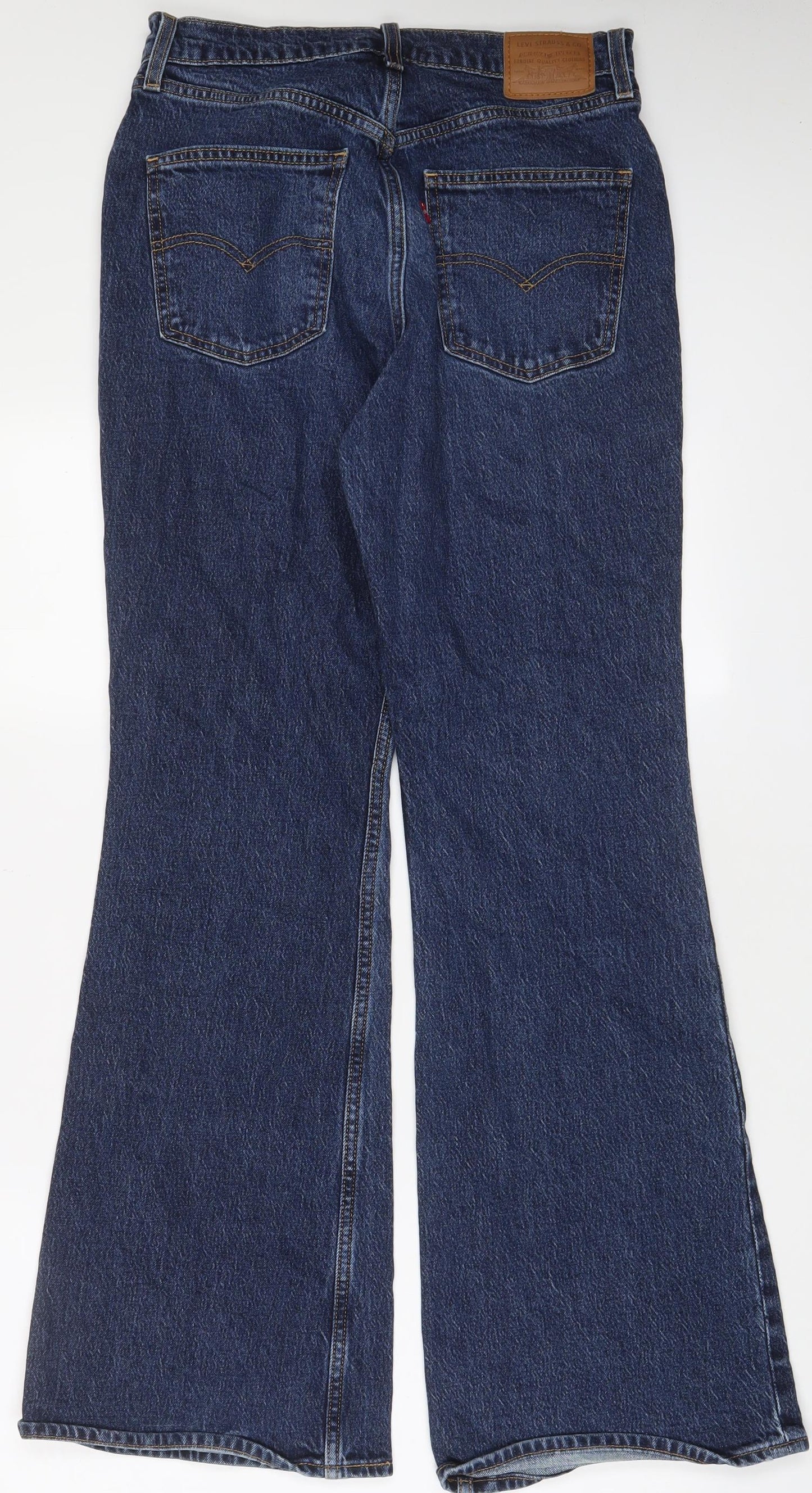 Levi's Womens Blue Cotton Flared Jeans Size 30 in L32 in Regular Zip - Pockets