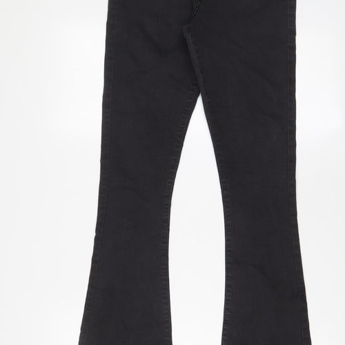 Both from belief Womens Grey Cotton Flared Jeans Size 6 L31 in Regular Zip - Pockets