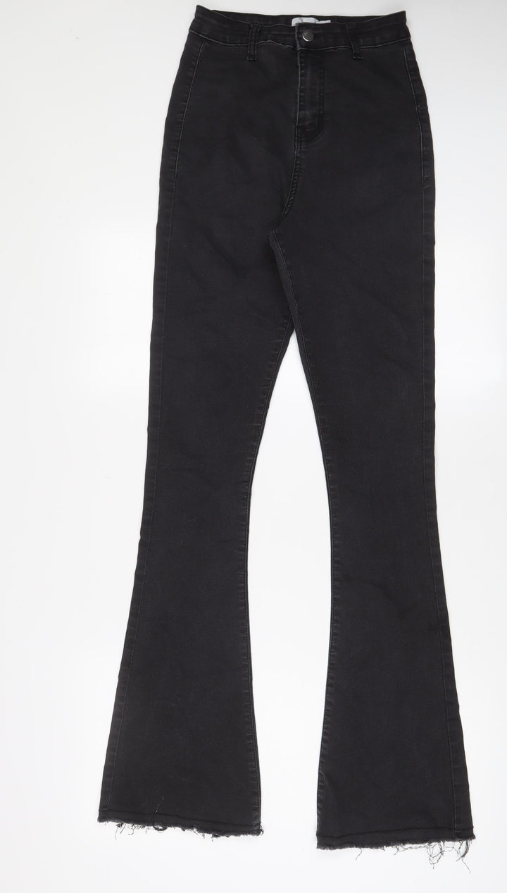 Both from belief Womens Grey Cotton Flared Jeans Size 6 L31 in Regular Zip - Pockets