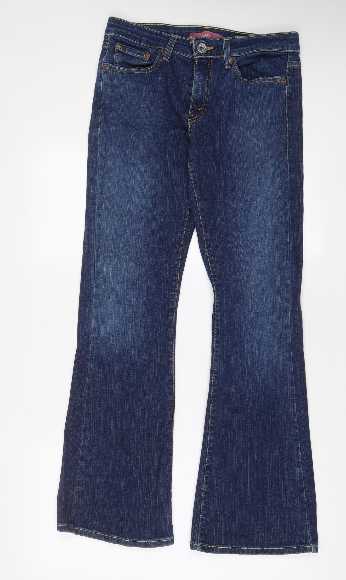 Levi's Womens Blue Cotton Flared Jeans Size 32 in L32 in Regular Zip - Pockets