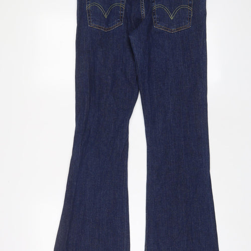 Levi's Womens Blue Cotton Flared Jeans Size 32 in L32 in Regular Zip - Pockets