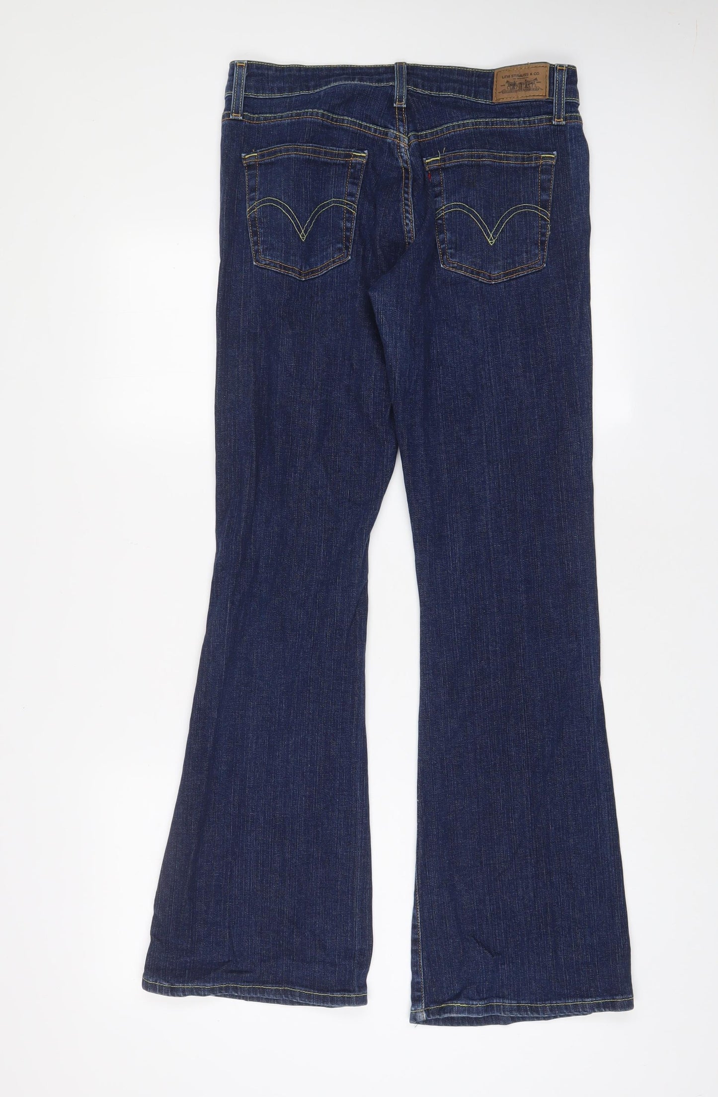 Levi's Womens Blue Cotton Flared Jeans Size 32 in L32 in Regular Zip - Pockets