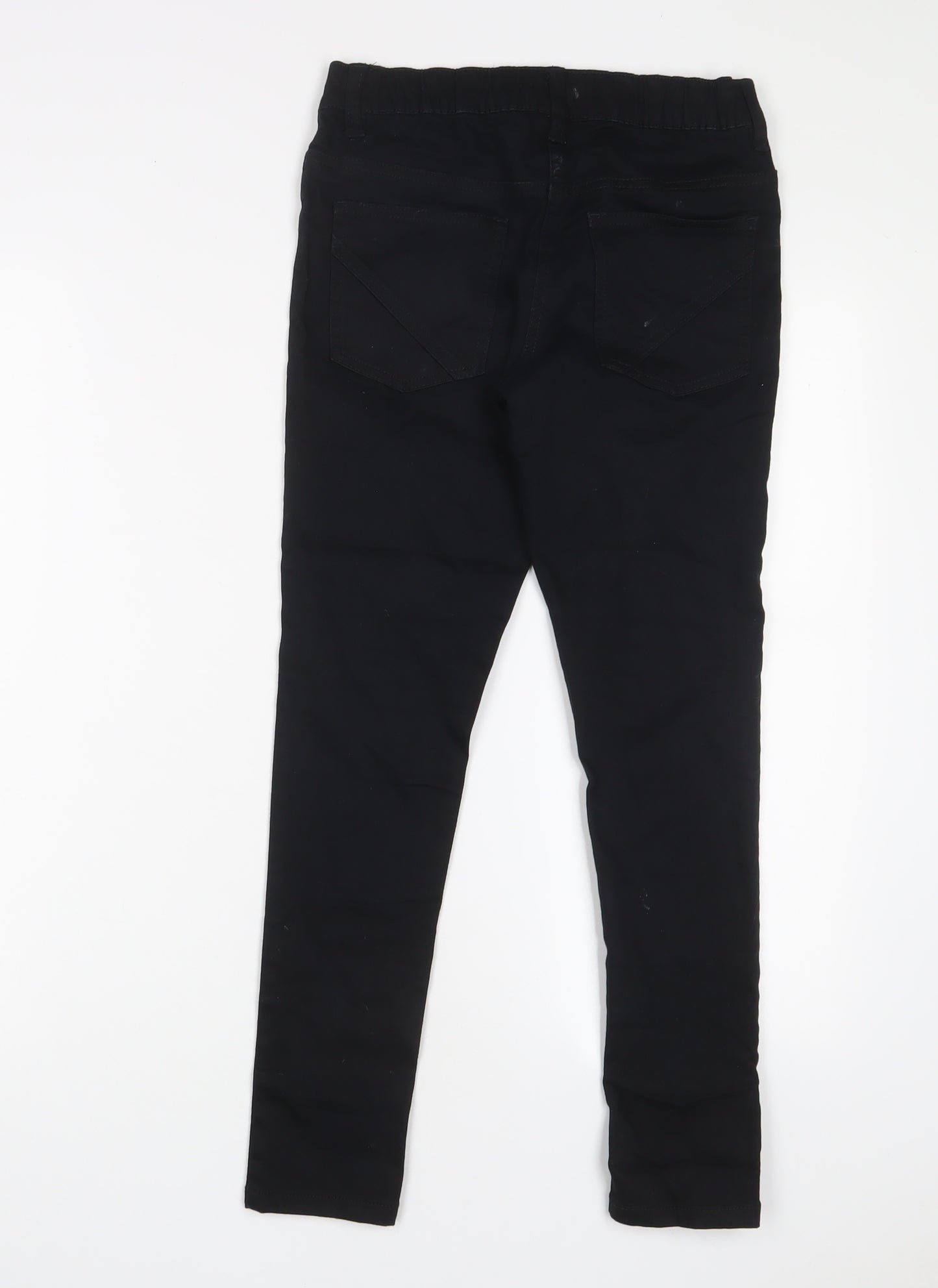 NEXT Boys Black Cotton Skinny Jeans Size 11 Years Regular Pullover