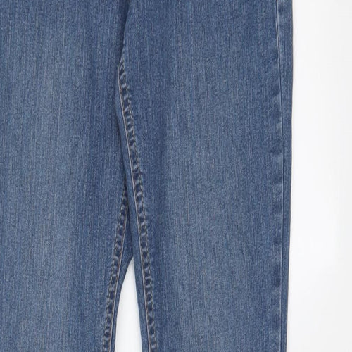 New Look Girls Blue Cotton Skinny Jeans Size 12 Years L28 in Regular Zip - Pockets