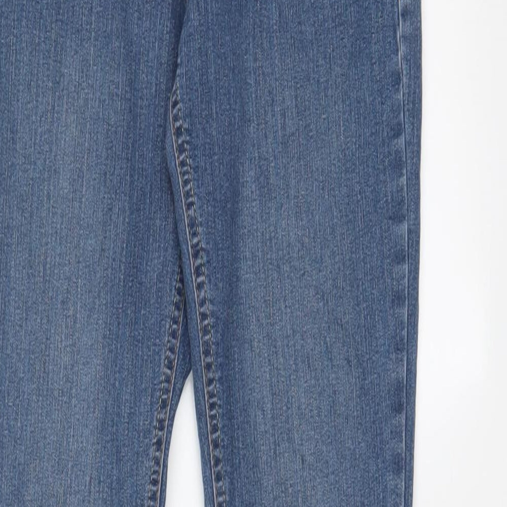 New Look Girls Blue Cotton Skinny Jeans Size 12 Years L28 in Regular Zip - Pockets