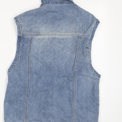 NEXT Girls Blue Gilet Jacket Size 12 Years Button - Pockets