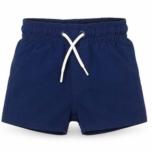 Marks and Spencer Boys Blue Polyester Cropped Trousers Size 0-3 Months Drawstring - Swim shorts