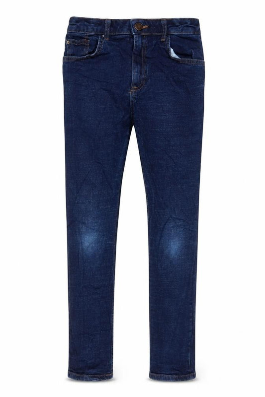 River Island Boys Blue Cotton Skinny Jeans Size 11 Years L23 in Regular Zip - Adjustable waist, Pockets