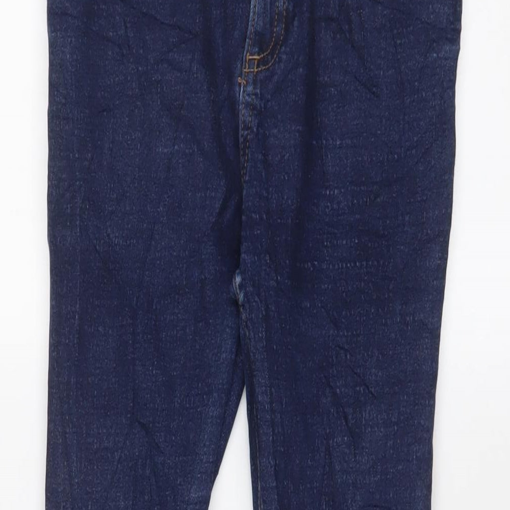River Island Boys Blue Cotton Skinny Jeans Size 11 Years L23 in Regular Zip - Adjustable waist, Pockets