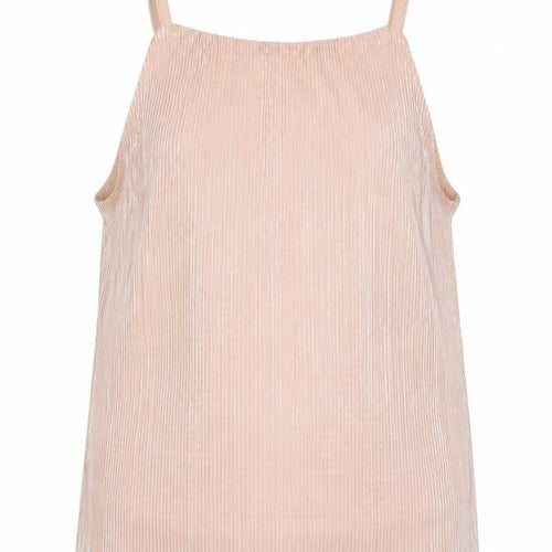 New Look Girls Pink Polyester Camisole Tank Size 12 Years Square Neck Pullover - Pleated