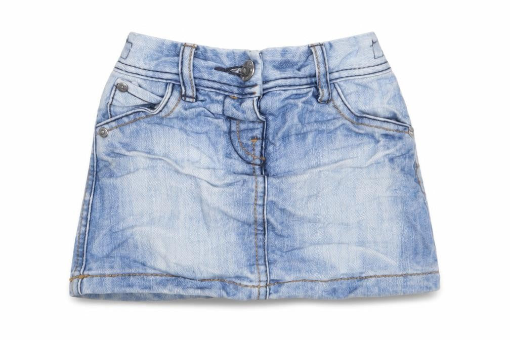 NEXT Girls Blue Cotton A-Line Skirt Size 12-18 Months Button