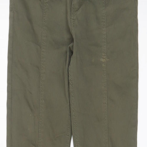 H&M Girls Green Cotton Skinny Jeans Size 12-13 Years L28 in Regular Zip - Zip Pockets