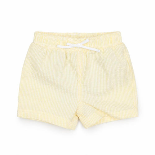 Marks and Spencer Baby Yellow Plaid Cotton Cropped Trousers Size 6-9 Months Drawstring