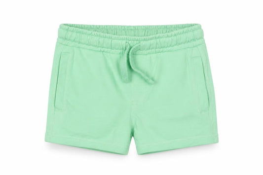 Marks and Spencer Boys Green Cotton Sweat Shorts Size 2-3 Years Regular Drawstring - Pockets