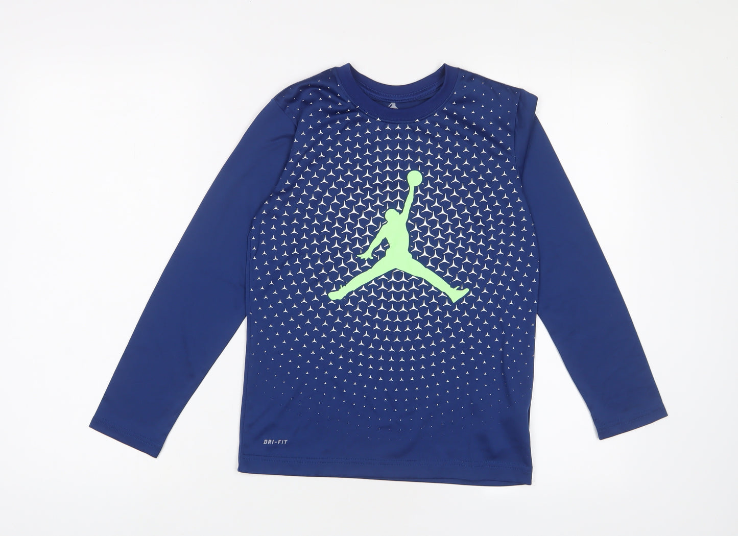 Nike Boys Blue Polyester Basic Casual Size 8-9 Years Crew Neck Pullover - 8-10 Years