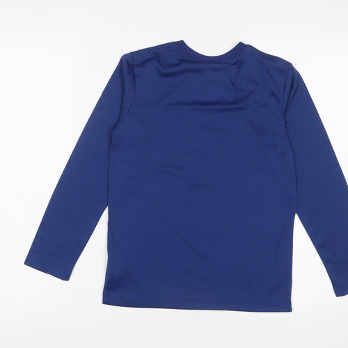 Nike Boys Blue Polyester Basic Casual Size 8-9 Years Crew Neck Pullover - 8-10 Years