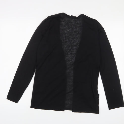 M&Co Girls Black V-Neck Polyester Cardigan Jumper Size 13 Years Pullover - Open, Pockets