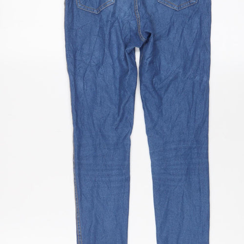 H&M Girls Blue Cotton Skinny Jeans Size 10-11 Years L25 in Regular Pullover