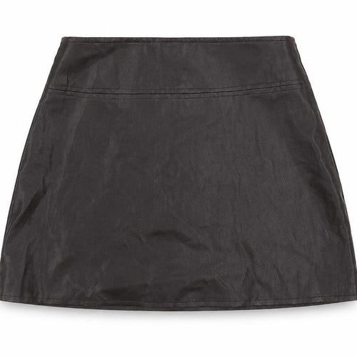 Mario Girls Brown Polyurethane A-Line Skirt Size 10 Years Regular Zip
