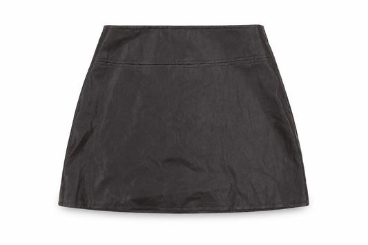 Mario Girls Brown Polyurethane A-Line Skirt Size 10 Years Regular Zip
