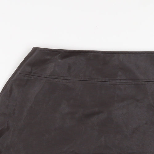 Mario Girls Brown Polyurethane A-Line Skirt Size 10 Years Regular Zip