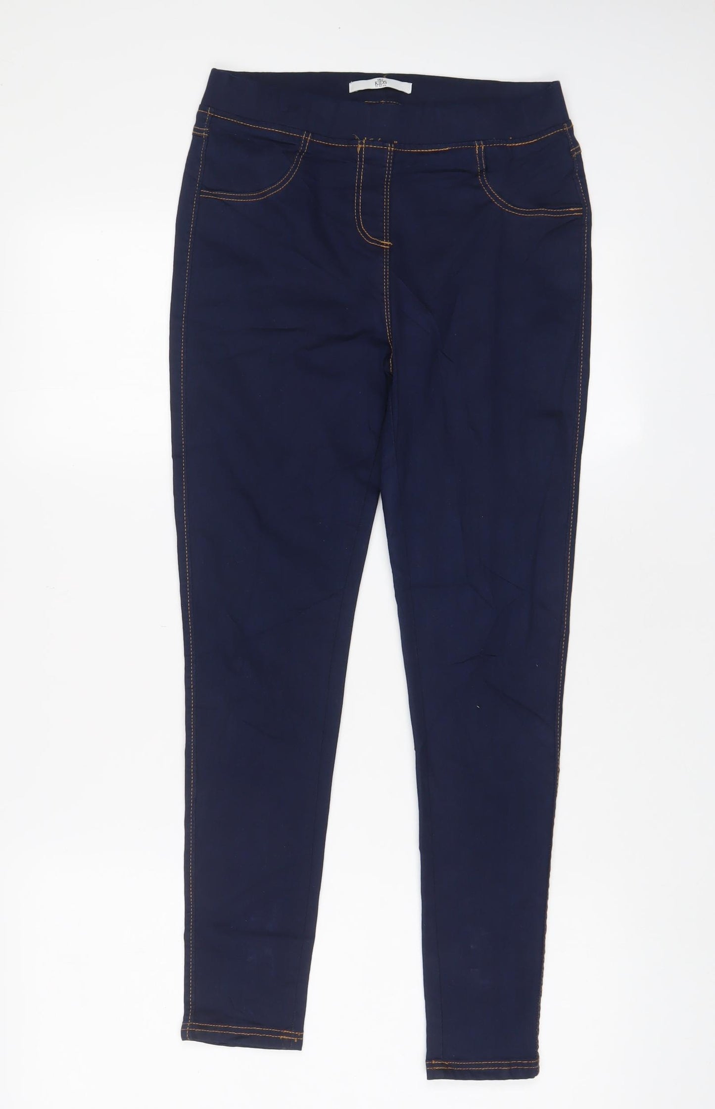 Marks and Spencer Girls Blue Cotton Jegging Jeans Size 11-12 Years L26 in Regular Pullover